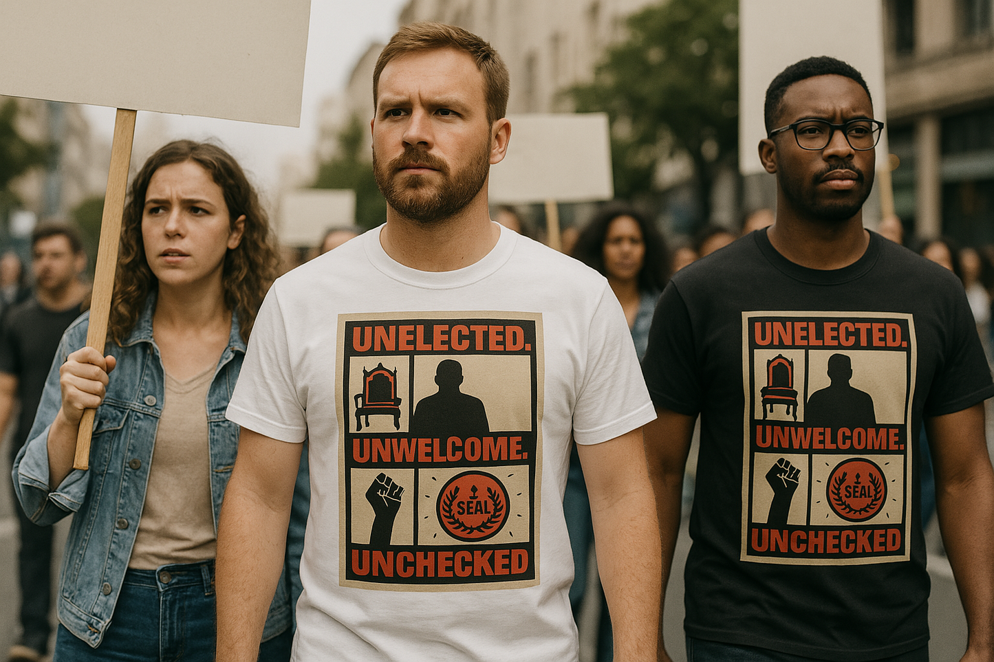 🏛️ Unelected, Unwelcome, Unchecked – Unisex Political Protest T-Shirt | Anti-Establishment Graphic Tee Product vendor
