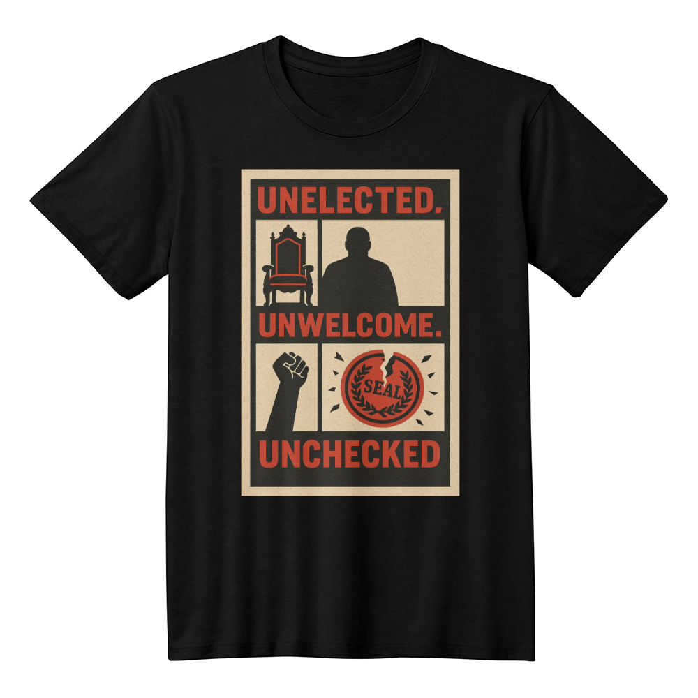 🏛️ Unelected, Unwelcome, Unchecked – Unisex Political Protest T-Shirt | Anti-Establishment Graphic Tee Product vendor