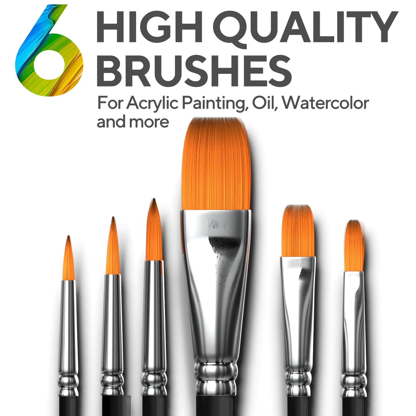 Acrylic Paint Set for Kids, Artists and Adults - 12 Vibrant Colors, 6 Brushes and 3 Paint Canvases - Perfect for Beginners or Professionals - Athena: Buy with Wisdom