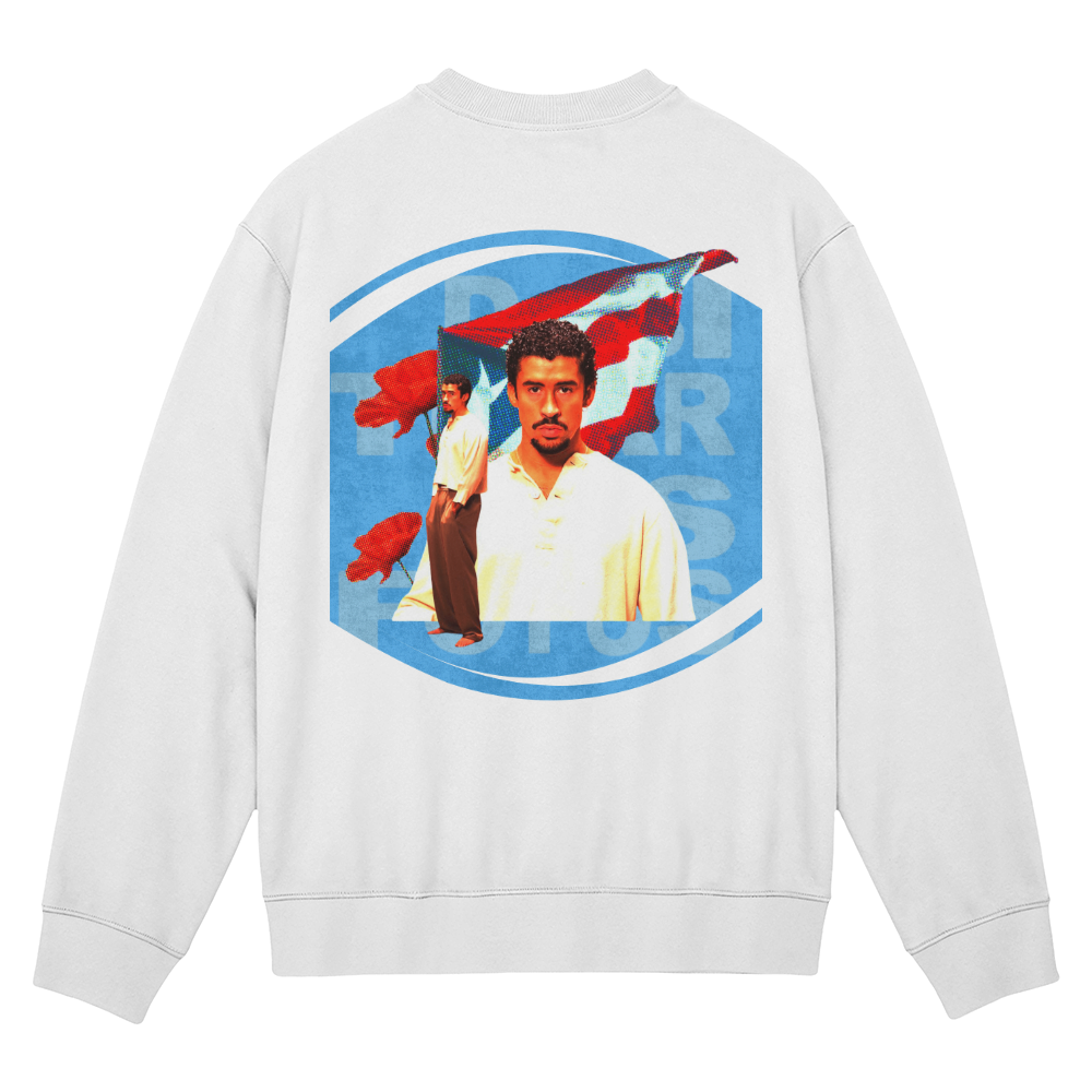 Bad Bunny "DeBI TiRAR MáS FoToS" White Sweatshirt – Iconic Puerto Rican Artist Design