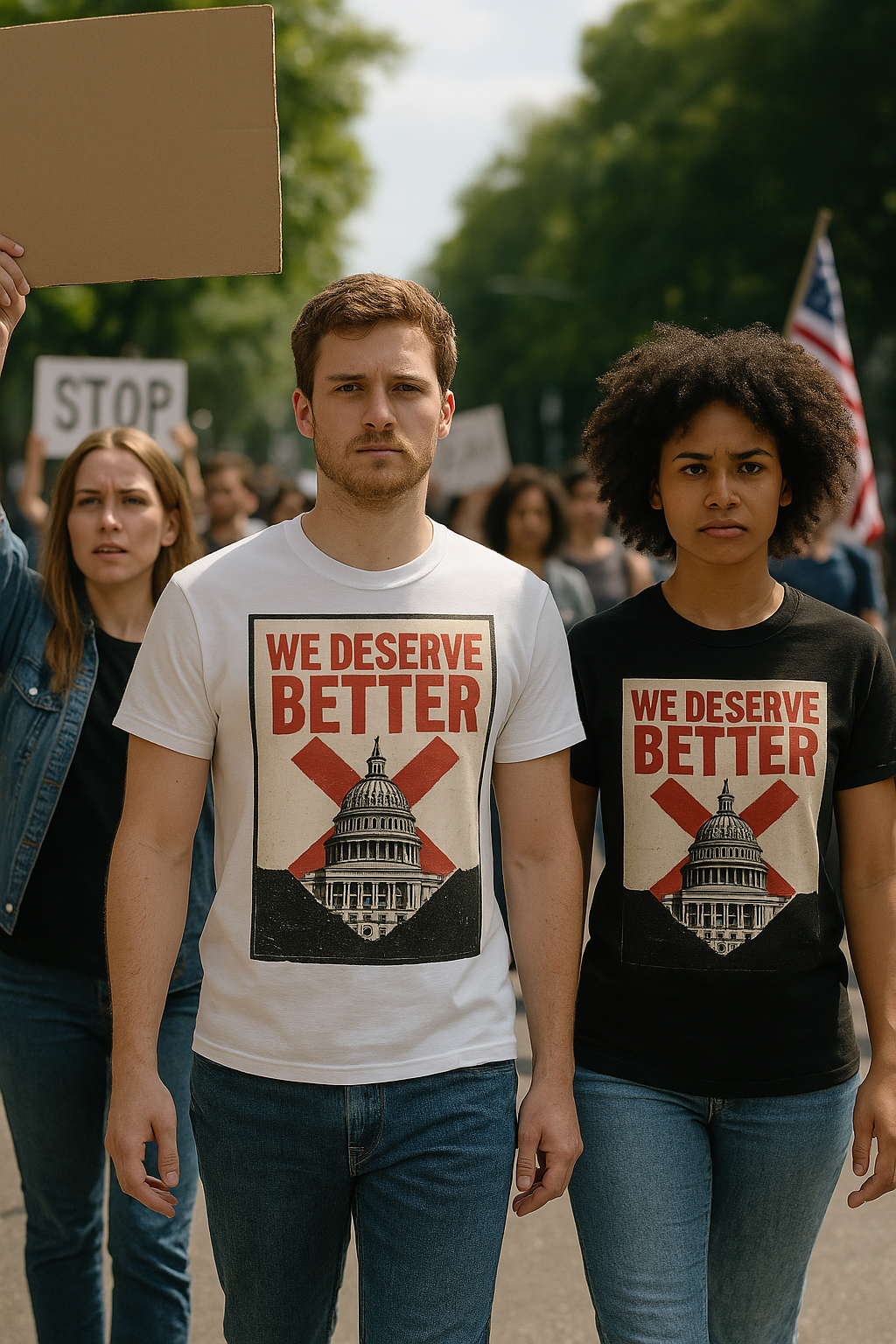 🔥 We Deserve Better – Unisex Political Protest T-Shirt | Anti-Establishment Graphic Tee Product vendor