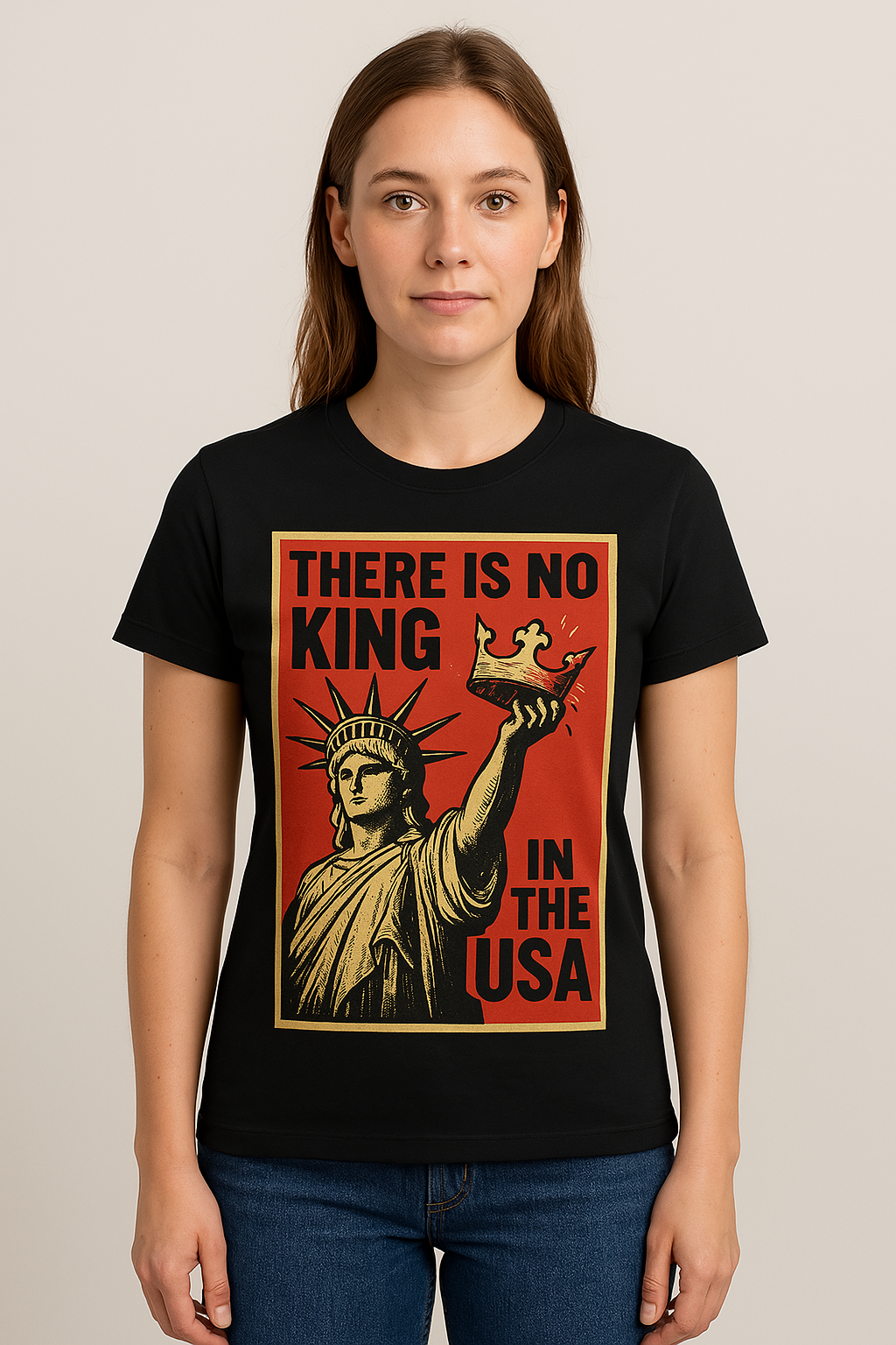🔥 There Is No King in the USA – Unisex Political Protest T-Shirt | Anti-Authoritarian Graphic Tee Product vendor