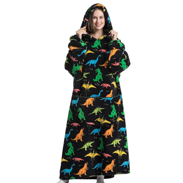 Ultimate Comfort Oversized Wearable TV Blanket with Pockets & Hood - Luxurious, Soft, and Cozy for All-Season Enjoyment - Athena: Buy with Wisdom