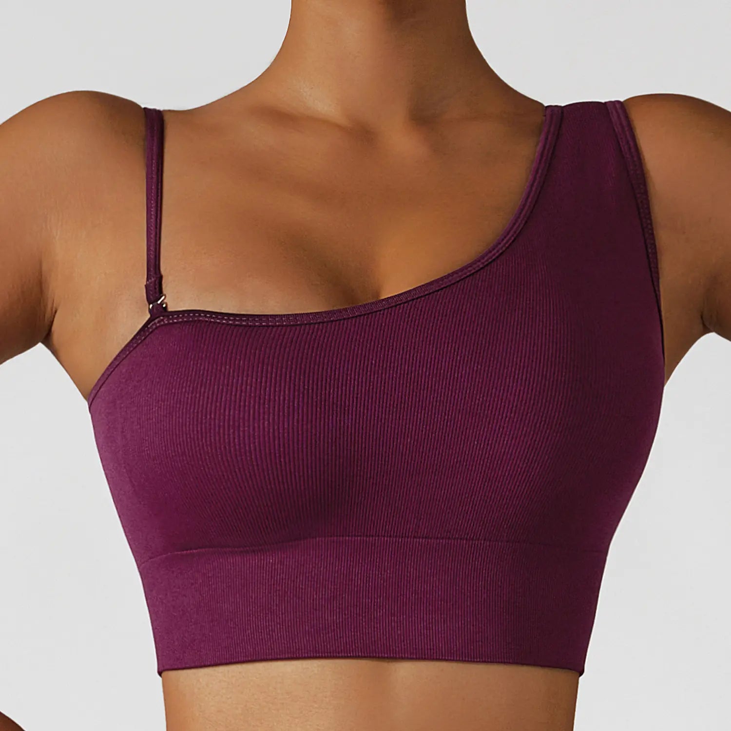 Summer Yoga Wear: Trendy Oblique Shoulder Top for Women - Athena: Buy with Wisdom