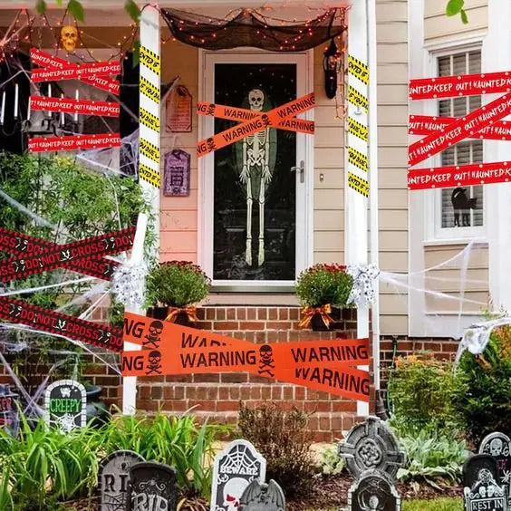 Halloween Warning Caution Tape - Warning Line Halloween Decoration - Athena: Buy with Wisdom