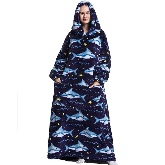 Ultimate Comfort Oversized Wearable TV Blanket with Pockets & Hood - Luxurious, Soft, and Cozy for All-Season Enjoyment - Athena: Buy with Wisdom