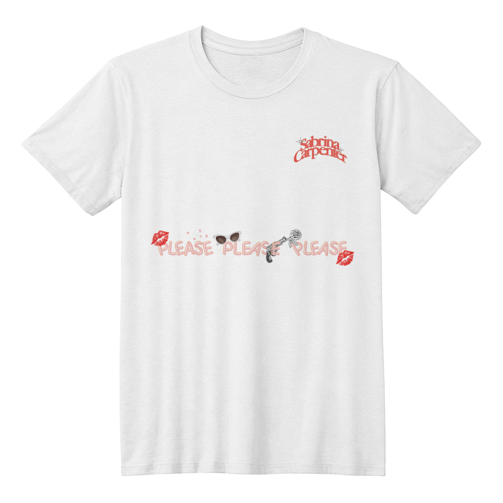 Sabrina Carpenter "Please Please Please" White T-Shirt - Iconic Hit | Unisex Cotton Tee
