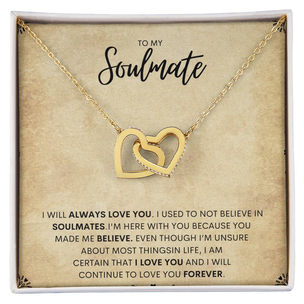 To My Soulmate | Interlocking Hearts necklace - Athena: Buy with Wisdom