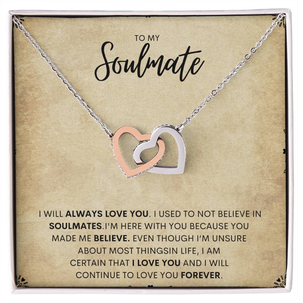 To My Soulmate | Interlocking Hearts necklace - Athena: Buy with Wisdom