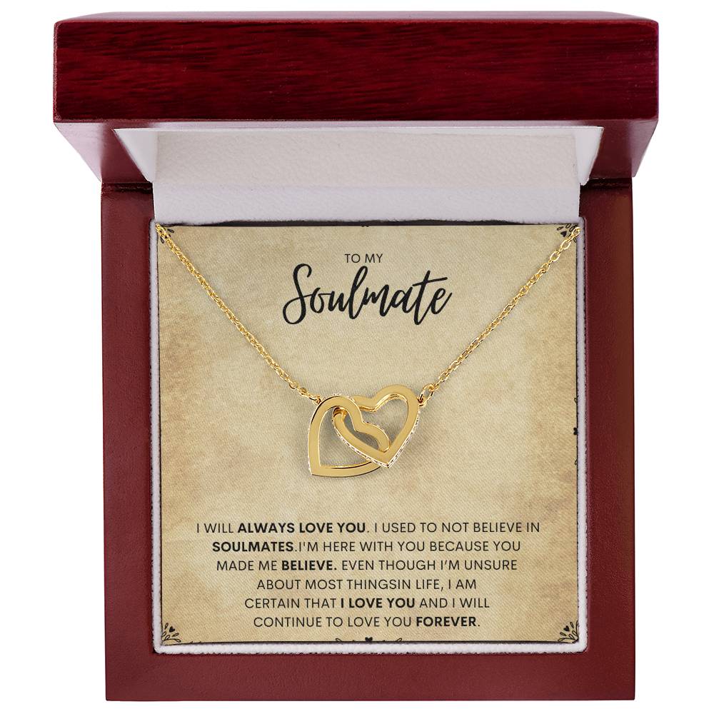 To My Soulmate | Interlocking Hearts necklace - Athena: Buy with Wisdom