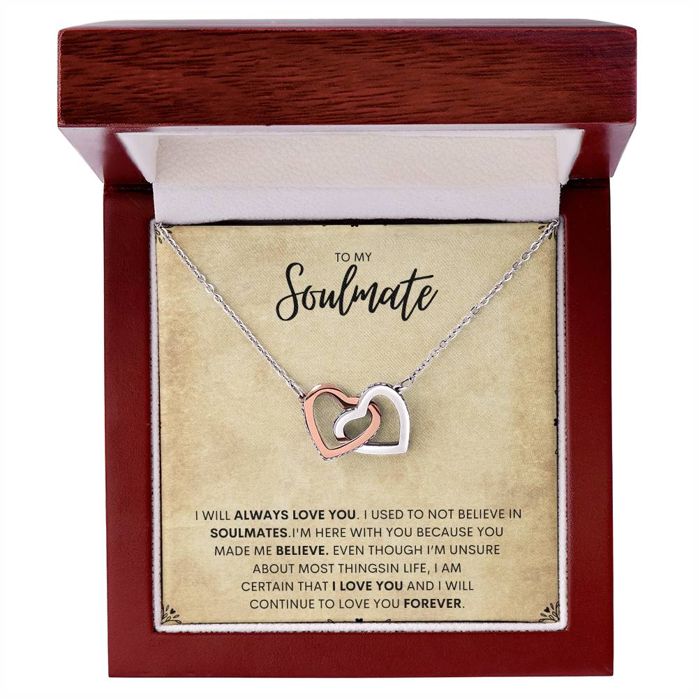 To My Soulmate | Interlocking Hearts necklace - Athena: Buy with Wisdom