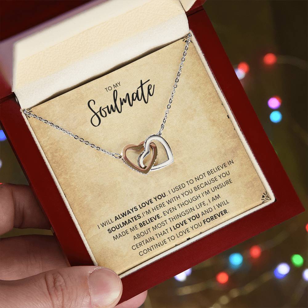 To My Soulmate | Interlocking Hearts necklace - Athena: Buy with Wisdom