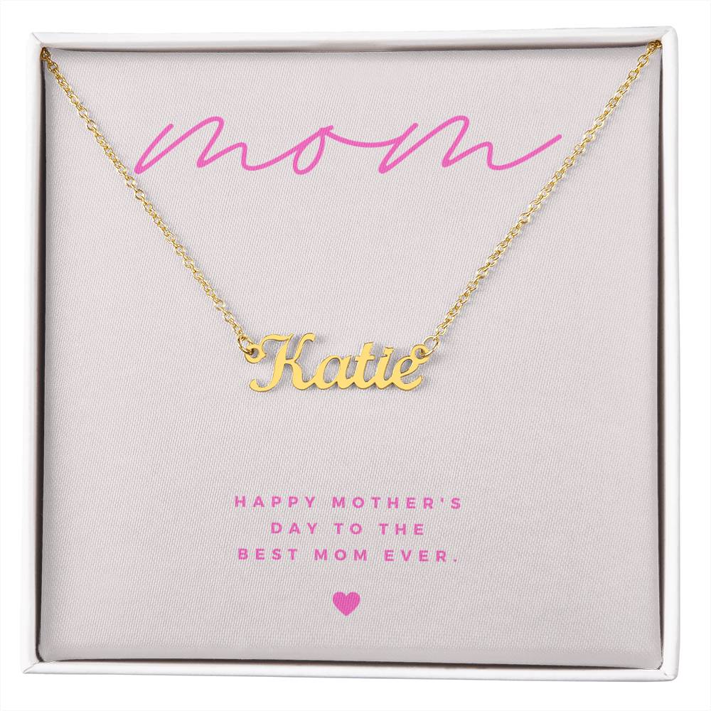 Personalized Mother's Day Necklace with Custom Name: Perfect Gift for Mom - Athena: Buy with Wisdom