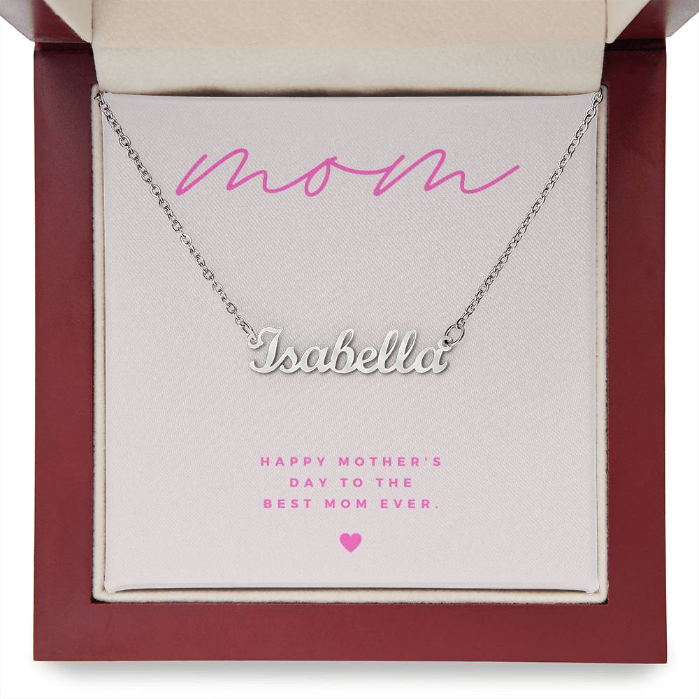 Personalized Mother's Day Necklace with Custom Name: Perfect Gift for Mom - Athena: Buy with Wisdom