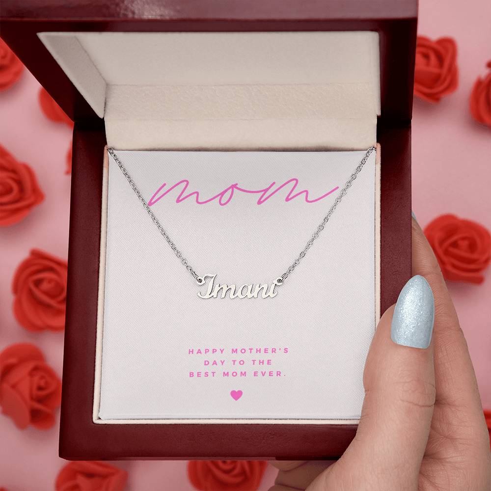 Personalized Mother's Day Necklace with Custom Name: Perfect Gift for Mom - Athena: Buy with Wisdom