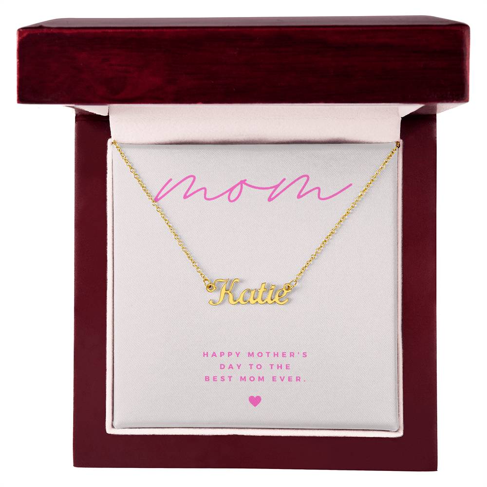 Personalized Mother's Day Necklace with Custom Name: Perfect Gift for Mom - Athena: Buy with Wisdom