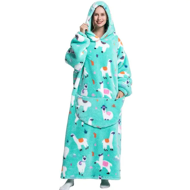 Ultimate Comfort Oversized Wearable TV Blanket with Pockets & Hood - Luxurious, Soft, and Cozy for All-Season Enjoyment - Athena: Buy with Wisdom