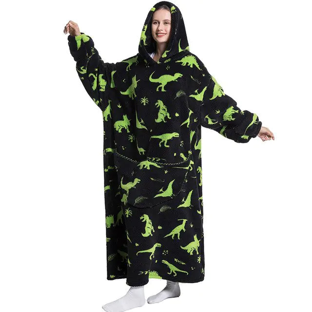 Ultimate Comfort Oversized Wearable TV Blanket with Pockets & Hood - Luxurious, Soft, and Cozy for All-Season Enjoyment - Athena: Buy with Wisdom