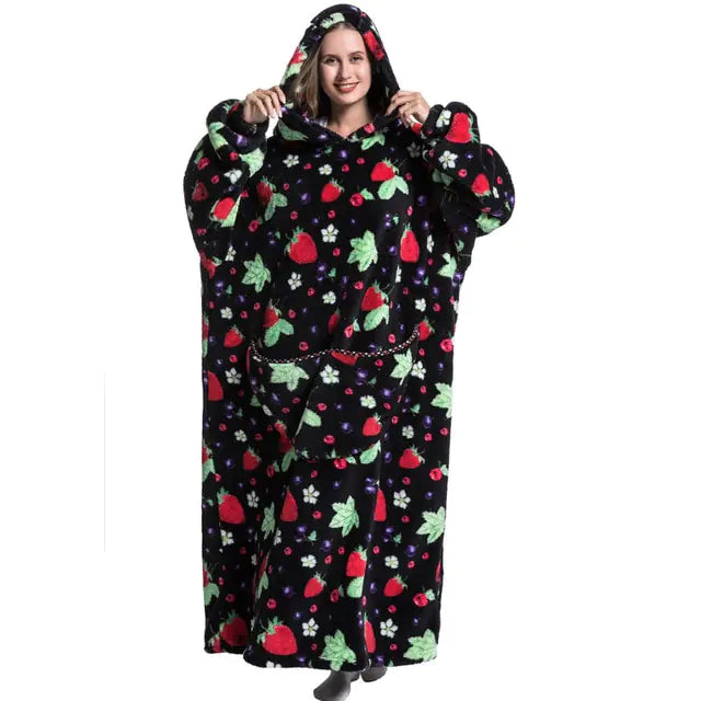 Ultimate Comfort Oversized Wearable TV Blanket with Pockets & Hood - Luxurious, Soft, and Cozy for All-Season Enjoyment - Athena: Buy with Wisdom