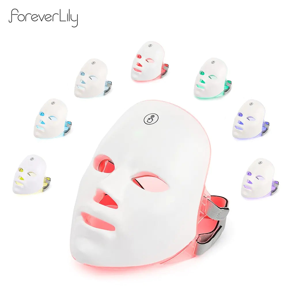 7 Color Touch Led Facial Mask, USB Rechargeable Skin Care Mask, Photon Therapy Facial Mask - Athena: Buy with Wisdom